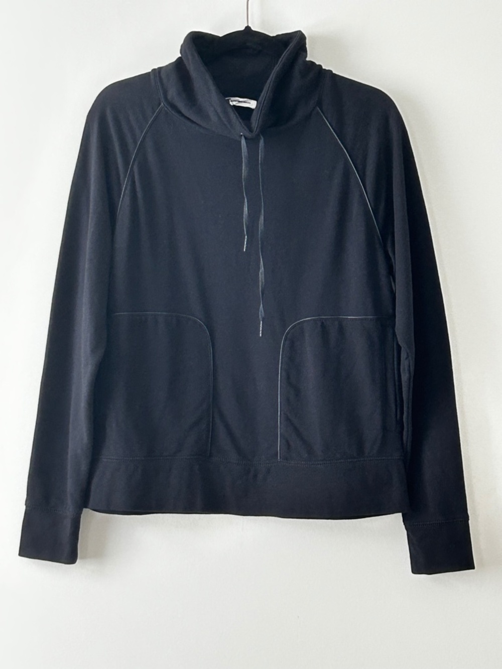 Alexander Wang Black Cotton Funnel Neck Sweatshirt